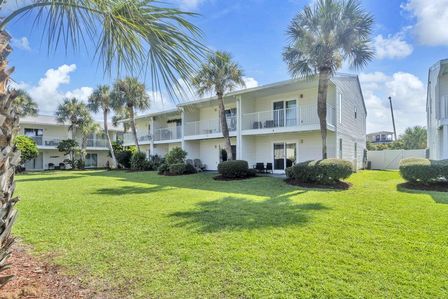 Discover the ultimate coastal luxury with this stunning townhome, ideally located directly across from the pristine sands of Miramar Beach. Offering a seamless blend of sophistication and convenience, this fully furnished, turn-key rental opportunity is ready to generate income or become your personal retreat. With only 10% down through a local lender, this is your chance to own a piece of paradise. The expansive, open-concept layout boasts two spacious bedrooms and 2.5 elegantly designed bathrooms, showcasing exquisite details throughout. Enjoy the chef-inspired kitchen with premium stainless steel appliances, vast countertops, and a breathtaking hand-laid backsplash. The custom lighting and ceramic tile flooring add a refined touch to the modern aesthetic. Sold fully furnished! ... This property offers effortless move-in living. Step outside to relish resort-style amenities, including a sparkling pool and lush green spaces, all while savoring the serene and private views from this prime corner location. Whether seeking a second home, a lucrative investment, or a permanent beachside haven, this property is your dream destination. This townhome boasts an unbeatable location, just steps from the beach and packed with endless possibilities for fun and relaxation. You'll be moments away from some of the best dining and entertainment, all located right along Beach Road. Whether you head west or east on Scenic Gulf Road, you'll discover a variety of locally-owned waterfront restaurants, including Pompano Joe's (0.5 miles west), The Crab Trap (2 miles west), Whale's Tail (0.8 miles east), and Surf Hut (1.6 miles east).

For outdoor enthusiasts, the public beach at Pompano Joe's offers a variety of water activities such as paddleboarding, kayaking, parasailing, and chair/umbrella rentals.

Don't miss out on this fantastic investment opportunity - your beachside retreat is waiting!