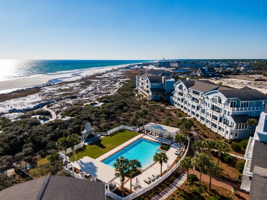 GULF FRONT & FULLY, PROFESSIONALLY REMODELED top to bottom in early 2020.....Better than New! Gorgeous Views, Professionally Decorated, This is an End-Unit w Floor to Ceiling Windows in Family Room for More Sunlight. One of the largest floorpans in WaterSound Crossings at over 2600 sq. feet, and Sleeps 10 Comfortably. Custom Sub-Zero/Wolf Kitchen Appliance Package with Quartz Counters, New Kitchen Cabinets and a Unique Layout w Open-Plan to Living Area. Amazing Master Suite w Gulf Views, a Gorgeous Master Bath w all New Quartz Counter-Tops, New Free-Standing Kohler Tub, New Cabinets, Beautiful Designer Tile Walls, Flooring, and Hardware. Barn Door and 2 Over-Sized Walk-In Master Suite Closets. All Four Bedrooms have their own full bath, Plus Bunk Room w Barn Door Perfect for the Kids.