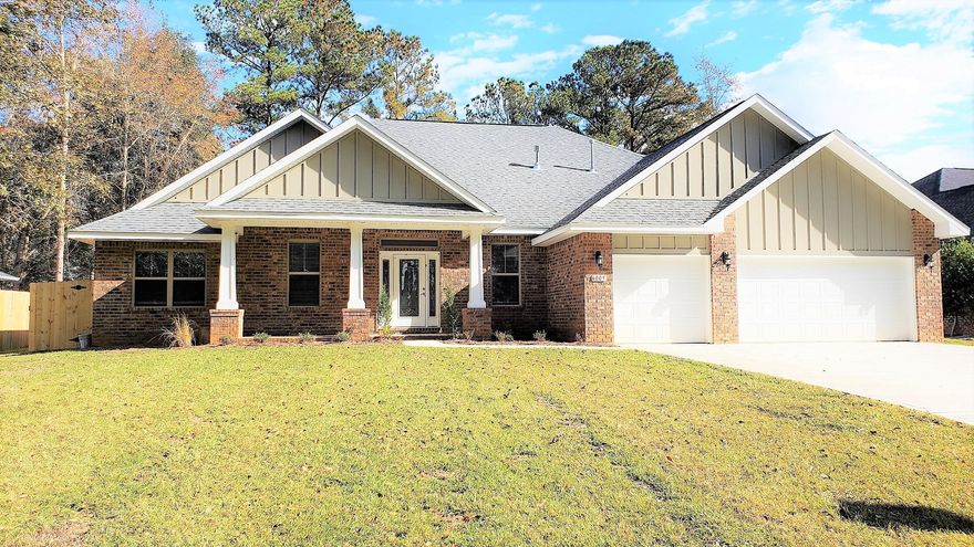 Professional photos coming soon! Situated on a Premium Flat Lot in Nature Lake Subdivision, which features access to a 28 Acre Lake for recreation along with a future common area for a Nature Path. This was going to be the S/D Model Home, but was picked up by the Sellers only 2 short years ago. This exquisitely built  4-bedroom, 3-Full bath home is stunning with it's open floor-plan, wood look tile floors throughout (except bedrooms), 10ft ceilings in the main living areas. The kitchen is very impressive w/Double Ovens, Tiled BackSplash, an Over-Sized Granite Island, Breakfast Bar, Granite Counter-Tops, Stainless Steel Appliances, Upgraded Recessed Lighting, and Large walk in Pantry. This home features a Split Bedroom Plan*Family, Living & Dining Rm*Master Bedroom has Trey Ceilings (Con't  & access to Lanai*Master Bath has a fully tiled 4x8 ft zero entry walk in shower, Separate Soaking Tub, Double Vanities & 2 Walk-in Closets*X-Large Laundry Room*Covered Rear Lanai*3 Car Garage*Seller has also Removed all the Large Trees from the property, Installed Seamless Gutters, 8 Ft Privacy Fence on back line of yard & Irrigation System, Over & Under Kitchen Cabinet Lighting, . Make your appointment Today !  Within 30 Minutes to All the Bases... 7th SFG, Eglin AFB & Duke!