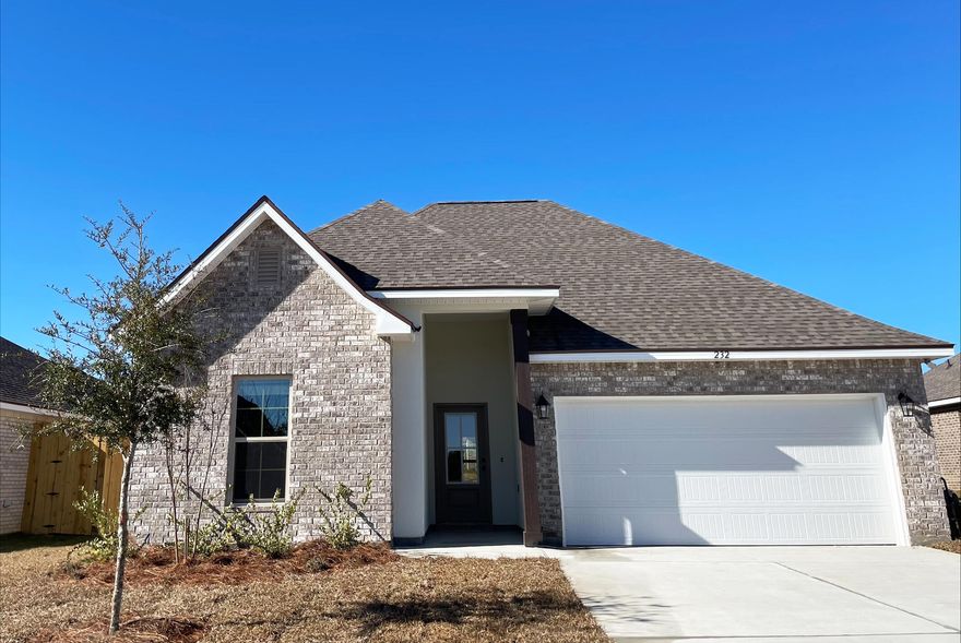 Awesome builder rate plus FREE front gutters. Restrictions apply.The TRILLIUM IV B in The Bluffs at Lafayette community offers a 3BR, 2BA open design. Upgrades added (list attached). Special Features: double vanity, garden tub, separate shower, and walk-in closet in master bath, master closet opens to laundry, kitchen island, walk-in pantry, covered front and rear porches, boot bench in mudroom, recessed lights, crown molding, custom framed mirrors in all bathrooms, undermount sinks, landscaping, architectural 30-year shingles, flood lights, and more! Energy Efficient Features: tankless gas water heater, kitchen appliance package with gas range, vinyl low E windows, and more! Energy Star Partner.