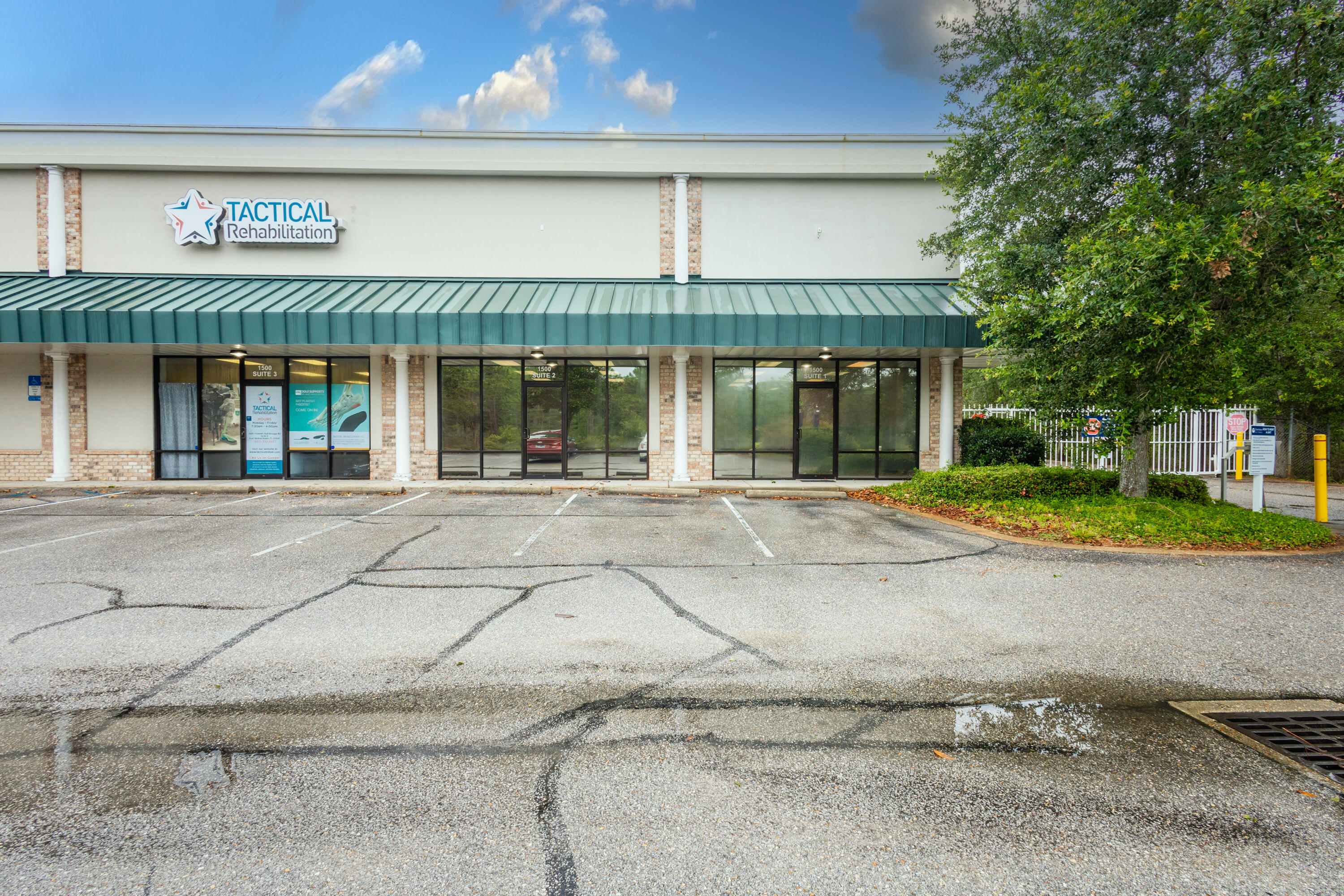 Large retail/office space located near Hurlburt Field in West Fort Walton Beach! The space has a daily traffic count of 32,000 and is located between Hurlburt Field, Eglin AFB and downtown Fort Walton Beach. The unit has 1,600 rentable square footage with two bathrooms and a break room area. The property has plenty of open, storefront parking, security cameras, and an onsite management office. Tenant is responsible for electricity. Each unit is metered separately. Water, sewer & outside expenses are paid through a common CAM fee. Schedule your showing today!