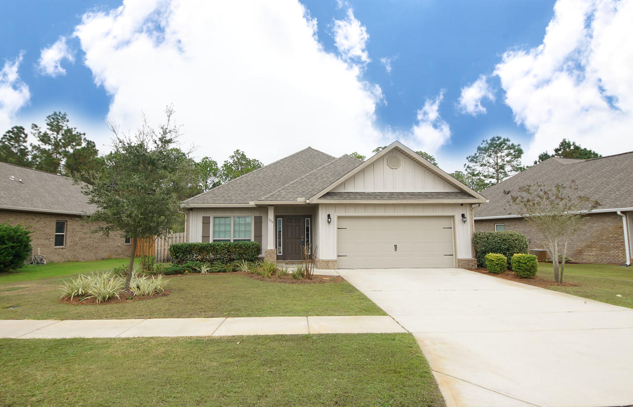 Beautiful and Move In Ready!! This 2016 single story features 3 bedrooms, 2 baths and a two car garage, granite countertops in the kitchen with bisque cabinetry, 16'' tile floors in all the wet areas, formal dining room and a large family room. Large master suite with dual sinks, separate tub and shower and large walk-in closet. The additional bedrooms are also large with ample closet space. The backyard is fully fenced and gutters have been added as well. All closets and pantry have been upgraded with additional shelving. 2 inch white blinds are on all of the windows, upgraded ceiling fans and lights. The Monthly HOA fees INCLUDE: Basic TV Cable, Access to all pools, 24hour gym, Clubhouse, Movie Theatre, Tennis and Basketball Court, Playground, Bay Club with Fishing Pier.