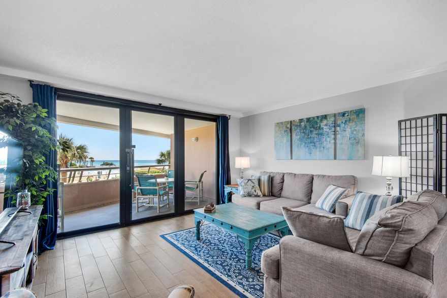 *Reduced* Stunning gulf front condo in Miramar Beach, where luxury meets convenience on Florida's Emerald Coast. This spacious unit boasts modern coastal furniture, tile flooring, and a gulf front master bedroom with balcony access, offering mesmerizing views of the sugar sands beach and emerald waters. The upgraded kitchen features granite countertops, stainless appliances, and LED lighting, perfect for any culinary enthusiast. Additionally, an in-unit washer and dryer enhances your comfortable beachfront living. Amenities here cater to every lifestyle, offering beach frontage, a gym, playground, grilling area, basketball, and a parking garage. Located off Scenic Gulf Drive, you'll enjoy a walking/bicycle path, adjacent Silver Sands Outlet Mall, Winn Dixie, and beachside dining options.