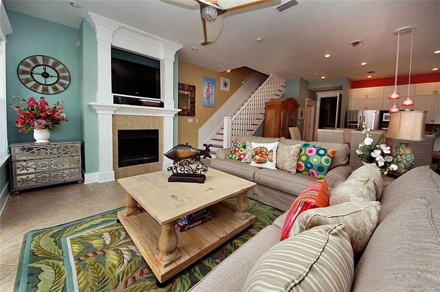 Fabulous Vacation Rental Property with Excellent Rental history! 4bdr/4ba + bunk room, Over $55,000 income 2014 / Over $58,000 income 2015 Newly Renovated, Town Home in MINT Condition, 2 New Carrier 14 Seer A/C's * Granite counters in kitchen/baths * Fireplace 10' ceilings throughout S/S kitchen appliances, New Pergo wood floors, 5 exterior balconies.