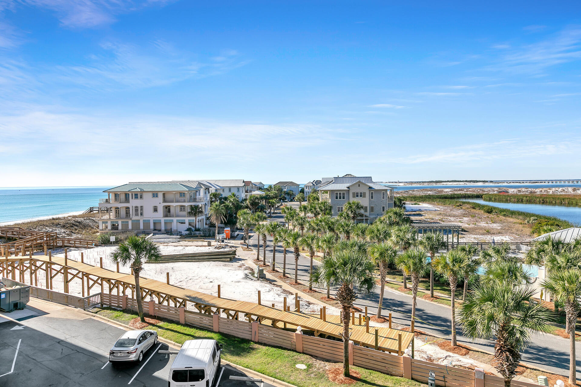 $60K owner managed rental income for 2023. Gulf, Harbor and Lake views from your private balcony. This thoughtfully designed one-bedroom unit makes use of every square foot of space and is offered rental ready. Jetty's East is a gated complex with green open areas and a host of on-site amenities include: 2400 sq. ft. pool with sun deck, hot tub, beach side pavilion with charcoal grills, tennis courts, pickleball, fitness room, kid's activities, music entertainment, shuffleboard, owners meeting room and the beach to enjoy. Jetty East is gated with 24 Hour Security.