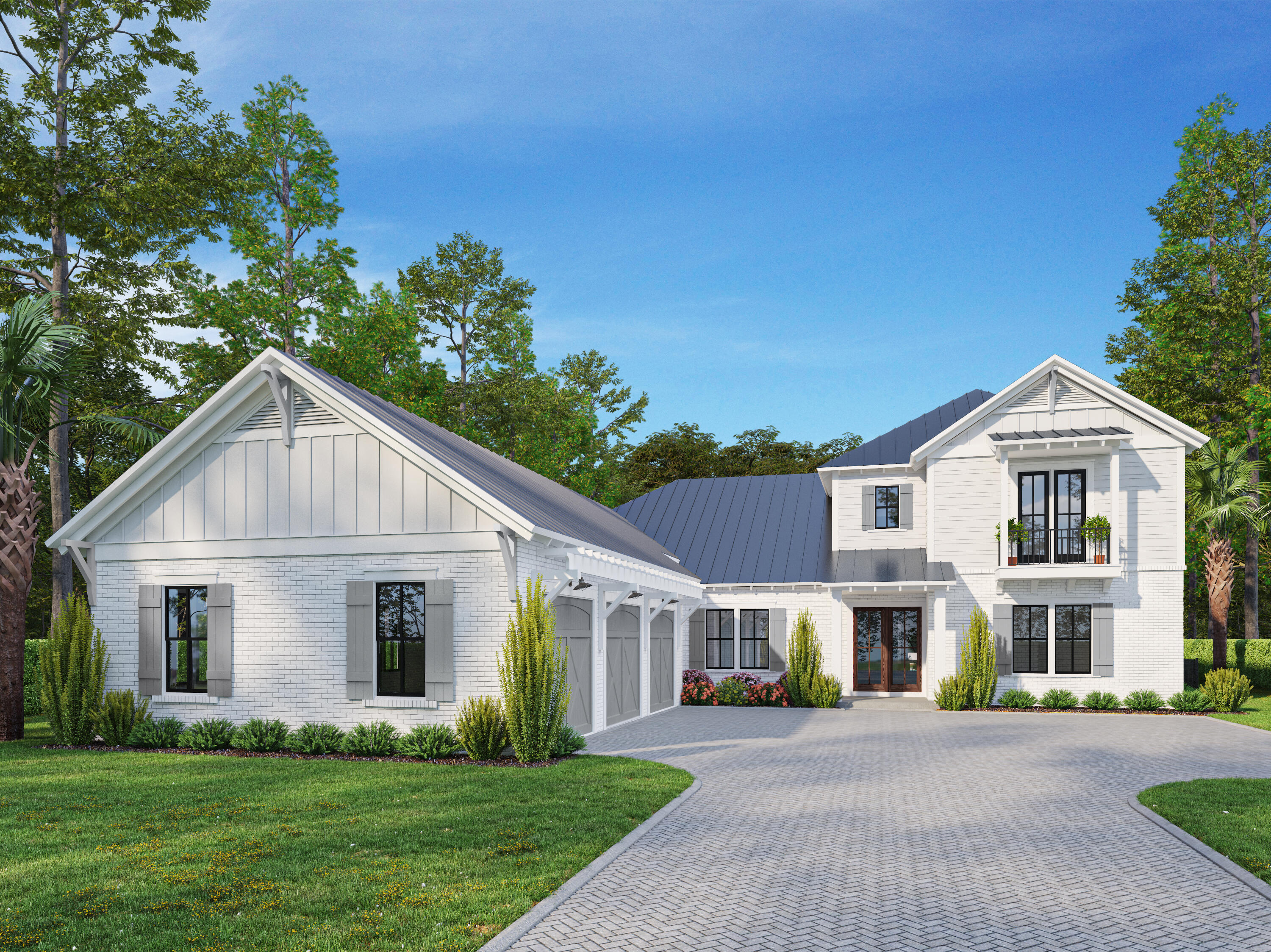 Are you wanting to build a custom home along Florida's Emerald Coast, but like the idea of saving time and hassle by having the plans and permit already in place? This Southern-style, 1.5-story residence in the highly desirable Watersound Camp Creek community is fully permitted and ready to build, allowing you to customize finishes and details to make it uniquely yours. Situated on N Southern Cross Lane, the homesite backs to a serene pond in one of the area's most exclusive private club neighborhoods.Thoughtfully designed for easy first-floor living, this 4,369 sq ft home offers 5 bedrooms, 5.5 baths, and expansive living spaces. The main level features a large open-concept living area perfect for gatherings, along with the primary suite complete with a spa-like bathroom, plus two guest bedrooms, one with its own ensuite bath and the other with convenient access to a full bath. Upstairs, you'll find two additional bedrooms, each with their own ensuite baths, along with a cozy bonus living space ideal for kids or guests. A spacious 3-car garage provides ample storage for vehicles, golf carts, and beach gear. The outdoor living area is designed for year-round enjoyment, with a large screened-in porch, full outdoor kitchen, and views of the heated pool and spa, perfect for both entertaining and unwinding in privacy.
Ownership includes a Watersound Club membership, granting access to Camp Creek Golf Course by Tom Fazio, Shark's Tooth, and The Third golf courses, as well as the Watersound Beach Club with over a mile of private Gulf-front beach and complimentary chair/umbrella service. Additional amenities at Watersound Camp Creek include a 6,500 sq ft zero-entry pool with 270-foot lazy river, a dedicated adult pool, a state-of-the-art wellness center, eight Har-Tru clay tennis courts, eight pickleball courts, and dining at 30??86?? and Beach Break Grill.
Located just minutes from Scenic Highway 30A, you'll have easy access to world-class dining, boutique shopping, and scenic trails. Don't miss this rare chance to create your ideal coastal retreat in one of the area's most exclusive communities. Photos shown of the home, are renderings and subject to change.