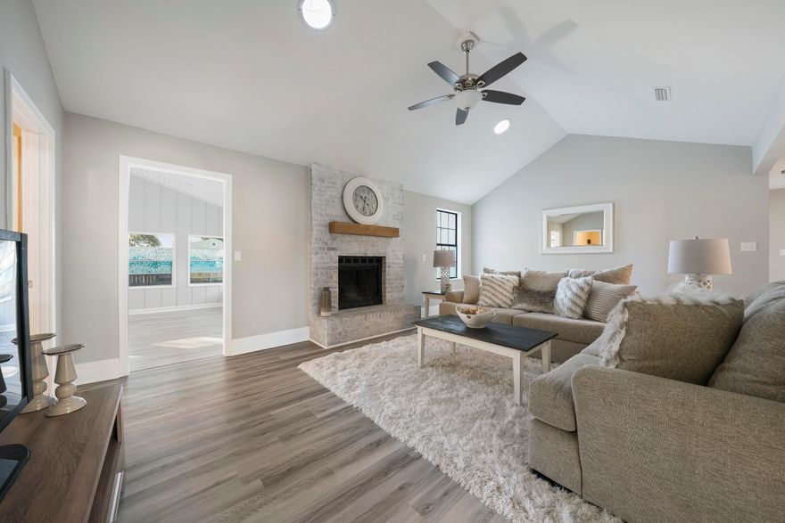 AFFORDABLE AND NEWLY RENOVATED!! Just 5 miles West of Hurlburt Field. Come see this adorable 3 BR/2 BA one-level home in the lovely, quiet Chateau Pres neighborhood. NEW ROOF, HVAC, AND WATER HEATER! This home offers all new LVP flooring throughout the home, updated kitchen and baths, new interior and exterior paint, as well as LED lighting. The kitchen boasts updated Shaker-style cabinets, new stainless appliances, granite countertops, and modern subway-tile backsplash. The family room offers a cathedral ceiling and beautiful, white-washed brick fireplace with mantel. The master bedroom is a comfortable size and leads to an en suite bath with new modern vanity with marble countertop and undercount sink. Both guest bedrooms are a nice size and share an updated bathroom. Off the family room you have access to your large laundry/utility room, oversized 2-car garage with 4x8 storage closet. The cherry on top for this home is the fully heated & cooled 320sf Florida room with wall to wall windows and cathedral ceiling. This room is large enough to serve as a multi-purpose space: Separate entertainment area, office, game room, and/or playroom. You can have it all! Florida room leads to a private, fenced in backyard perfect for pets, children, and entertaining. Seller will provide 1-year home warranty. Property is convenient to shopping, beaches, schools, and military bases. It won't last long!!