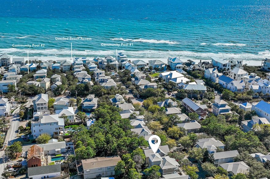 This charming coastal cottage, located south of 30A, offers deeded beach access, and is an established rental with more than 50 five-star reviews! A welcoming front porch, nestled behind an oak and pine-lined street, is just steps away from private beach access and gulf-side pools, making the 2-minute walk to the beach enjoyable even on the hottest days. Upon entering, the first floor is bathed in natural light, highlighting the open floor plan with soaring 10' ceilings, oak hardwood floors, and a beautifully curated color palette. The fully equipped kitchen features custom cabinetry, granite countertops, a stunning backsplash, and a suite of stainless-steel appliances, including a gas range. Off the kitchen, the fun continues in the spacious backyard, which includes a newly installed paver patio and grilling area, plumbed with natural gas. The first floor also includes an office, full bath, laundry, and pantry.
The bright and airy main suite on the second level offers a relaxing retreat with tall ceilings, a seating area, and a access to the spacious covered terrace. The luxurious ensuite provides a spa-like experience with a soaking tub and walk-in shower. The east wing of the home includes a bunk room, configured as a Twin over full with a trundle bed, and a junior suite filled with natural light, a king-size bed, and private access to the covered balcony. Just upstairs, the crow's nest offers the perfect space to gather and admire the mesmerizing hues of the famous Emerald Coast sunsets, while enjoying breathtaking views of the Gulf and surrounding landscapes.
Toes in the Sand is situated on a large, elevated lot towards the middle of a gated street, offering added privacy while blending harmoniously with nature. Guests can also enjoy local eateries and shopping at the new Greenway Station in Seagrove, which features Canopy Road Breakfast Cafe, Turbo Coffee, Local Cantina, Pecan Jacks, Jonah Allen Art Gallery, and much moreall conveniently located just a minute away from 68 N Ryan.
The sought-after, amenity-rich community of Summer's Edge offers residents access to two beachside pools (one of which is heated), walking paths, and private deeded beach access with low HOA dues. Guests and residents can also enjoy Eastern Lake, which offers paddleboarding, fishing, and swimming opportunities. The combination of luxury and exclusivity makes this the ideal spot for private coastal living, while still being close to world-class dining and entertainment along 30A.
With impressive rental potential of $80K/year and custom finishes and upgrades, this home presents a compelling opportunity for both investors and full-time residents.
Rental data, an approximate cost to own, and an update list are available upon request. The property is offered fully furnished and turn-key. Inquire today to schedule a private viewing and start living the coastal lifestyle you deserve!
