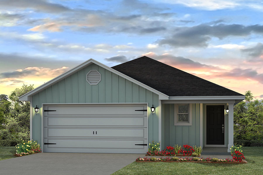Under Construction - The Jemison plan has 3 bedrooms, 2 bathrooms and a two car garage. This is a very open split bedroom plan that offers lots of natural light. Standard features of this home include vinyl flooring throughout the common areas and carpet in the bedrooms and hallways, LED lighting package, and durable laminate countertops in kitchen and bathrooms. The monthly HOA fees for Crescent Mill section of $297.00 include: Over 150 cable channels, access to all pools, 24 hour gym, clubhouse, movie theatre, tennis and basketball courts, playground, and bay club with fishing pier. HOA also includes a full landscaping program. Every yard is maintained, cut, mulched, fertilized and irrigation is included.