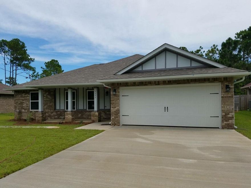 BRAND NEW CONSTRUCTION; Currently being built in the booming Midway area of Gulf Breeze. This quality constructed 3 bedroom, 2 bath homefeatures an open floor plan with a spacious kitchen/dining combo that opens up to the 14'x18' covered porch out back, making this home ideal forentertaining. The perfectly situated kitchen includes modern cabinetry with soft close drawers, built in pantry and the ideal breakfast bar to enjoyyour morning coffee. In addition, your brand new kitchen has granite counter tops and stainless steel appliances. Gorgeous wood look tile flooring throughout all main living areas, leaving carpet in just the bedrooms and closets allowing that warm and cozy feel.