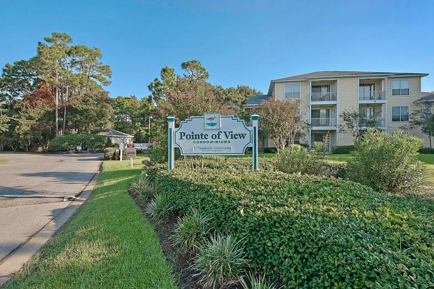 Ground floor, end unit two bedroom two bath fully upgraded!  Tile flooring throughout, granite countertops, renovated bathrooms, stainless appliances.  Ultimate privacy in this end unit. Low maintenance condo living.  Pointe of View is ideally located next to the premier shopping center of Grand Boulevard with all the best restaurants, and has aprivate community pool.  Minutes from the white sandy beaches!