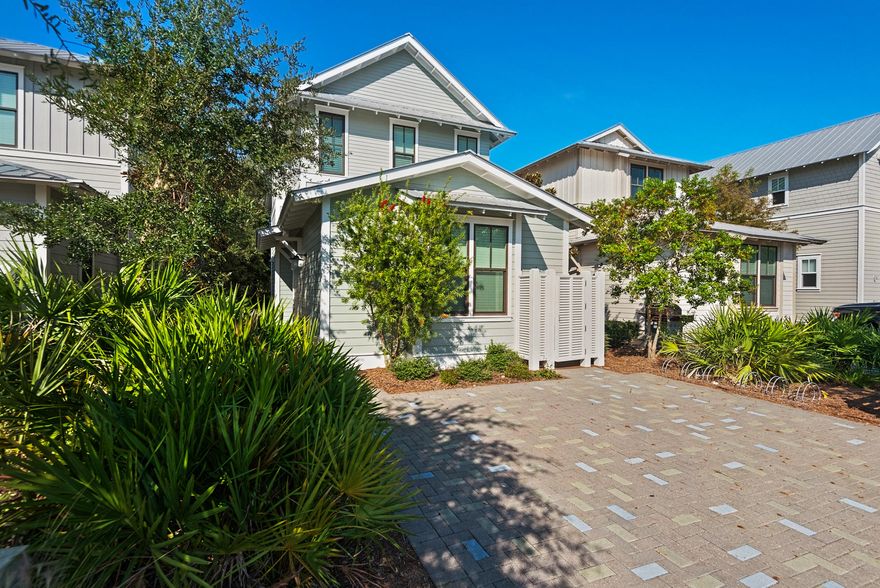 This 4-bedroom, 4.5-bathroom home in WaterColor, Phase IV, overlooks Dragonfly Park and is just a quick stroll to the Drangonfly pool. Home has never been on a rental program so it is in great shape. With its open floor plan, including a first and second floor master bedroom, it is the perfect setting for great entertaining or family get togethers. The kitchen is complete with GE Monogram stainless appliances and granite counter tops. There is a built-in desk nook off the kitchen as well as a walk in laundry room with full size washer and dryer. The screened front porch overlooks the park and is an ideal spot for lounging and having a drink. Hardwood floors run throughout this home. On the second floor, you will find two additional bedrooms and a bunk room along a media sitting area