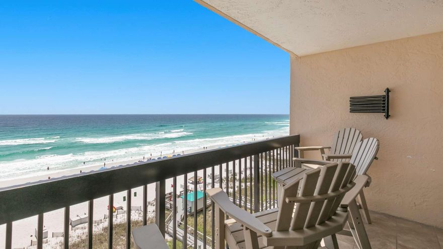This is the ultimate beachfront investment condo.  Located in the heart of Destin, this fully furnished 1-bdroom, 1.5 - bathroom condo with forever views of the Gulf of Mexico is a potential rental machine. The condo features several upgrades. The kitchen boast granite countertops, a tile backsplash, and new faces on the cabinets. The condo is equipped with GE Stainless Steel appliances and new microwave to ensure you or your guests have everything you needed to cook up a