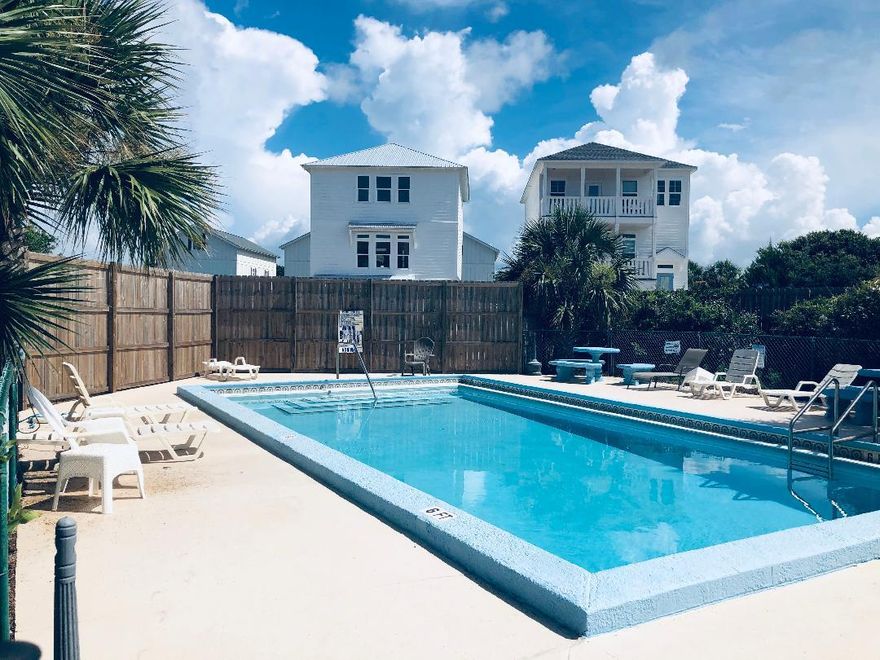 This is a great 1 bedroom/1 bath condo that sits approx two blocks from Miramar Beach public beach access. The fully stocked kitchen and master bathroom have new tile throughout. This condo was updated in 2017 and has not been on a rental program. The upgrades include: new ceiling fans, new hurricane proof sliding glass door and windows, new plush carpet in the living room and bedroom, new living room furniture and new queen mattress in the bedroom. You won't find a more affordably priced condo in Miramar Beach this close to the beach. Hurry! Call today before this little gem is gone.