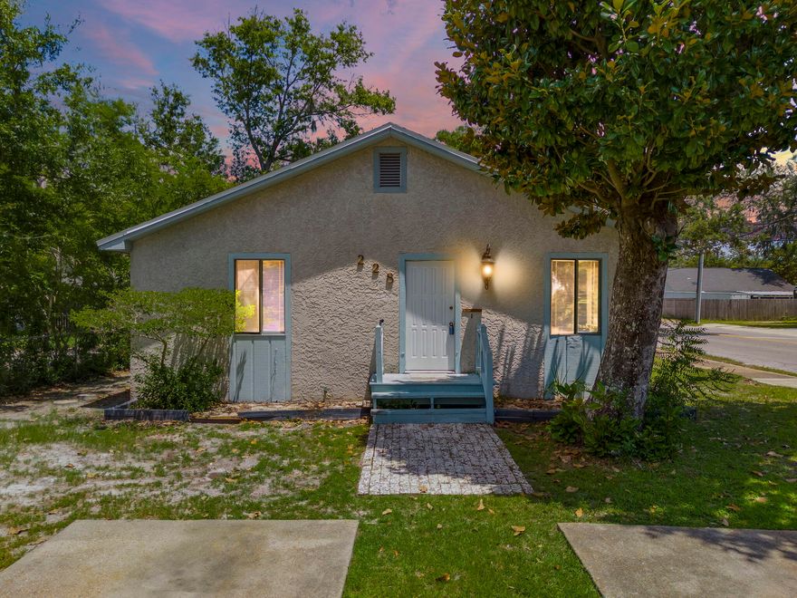 Nestled in the heart of The Cove, just across the street from the beloved Holy Nativity Episcopal School, this charming Florida home invites you to slow down and savor the beauty of historic coastal living. Recently refreshed with full interior paint and brand new flooring, this move-in ready space offers a lovely blank canvas to make your own. The roof was replaced in 2019, adding to the thoughtful updates already completed. The backyard features a chain-link fence with gated access to the alley, offering added convenience for parking, gardening, or simply enjoying the outdoor space. The Cove is one of Panama City's most treasured neighborhoods, known for its golf cart friendly streets, beautiful tree-lined blocks, and rich history dating back to the 1920s. Just a short walk, bike ride, bike ride, or golf cart trip brings you to the waterfront on Beach Drive, where you can take in the most breathtaking sunsets imaginable over St. Andrews Bay. Enjoy being only minutes from Downtown Panama City, where some of the area's most delicious cuisine and local entertainment await. Whether you are drawn to the gentle coastal breeze, the sense of community, or the timeless charm, this home is ready to welcome you. Water Heater - 2021 and HVAC Outside Condenser unit 2020