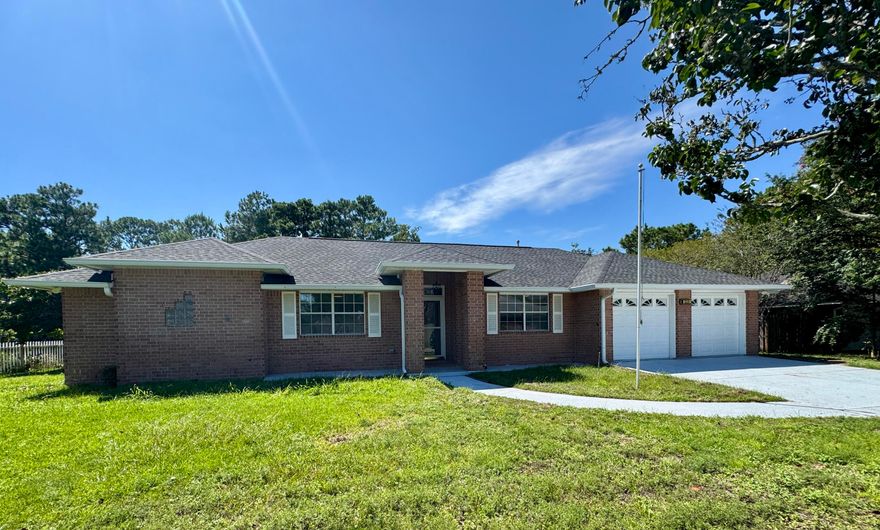 Beautiful Lakefront Home in Lake Charlene East! A short commute to Pensacola NAS, this spacious brick home offers 4 bedrooms, 2.5 baths, and 2,423 sq. ft. of comfortable living. Nestled in a peaceful community on a picturesque lakefront lot, it's the perfect blend of convenience and tranquility. Inside, you'll find an airy, open floor plan with a cozy fireplace, a bright kitchen, a formal dining room, and dedicated office space. The climate-controlled Florida room provides year-round enjoyment with relaxing lake views. Rent includes lawn care for added convenience. No pets, no smoking, no vaping.