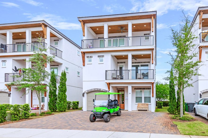 Pristine 2020 built home paired with exceptional finishes and resort style amenities. This beautiful beachside retreat boasts over $230k in projected annual income! A similar property in the neighborhood already has $195k in bookings for 2022! Prominently positioned just a few tiers back from the Gulf of Mexico and a short walk or golf cart ride to Miramar Beach's largest public beach access. Appointed with top of line appliances, 66'' built in fridge/freezer, quartz countertops, and hardwood floors throughout. Featuring a living room, a private outdoor kitchen, 2 game rooms, 7 bedrooms, 7 bathrooms, and sleeping for 22, this rental machine was thoughtfully designed to optimize sleeping capacity while giving everyone space to relax.