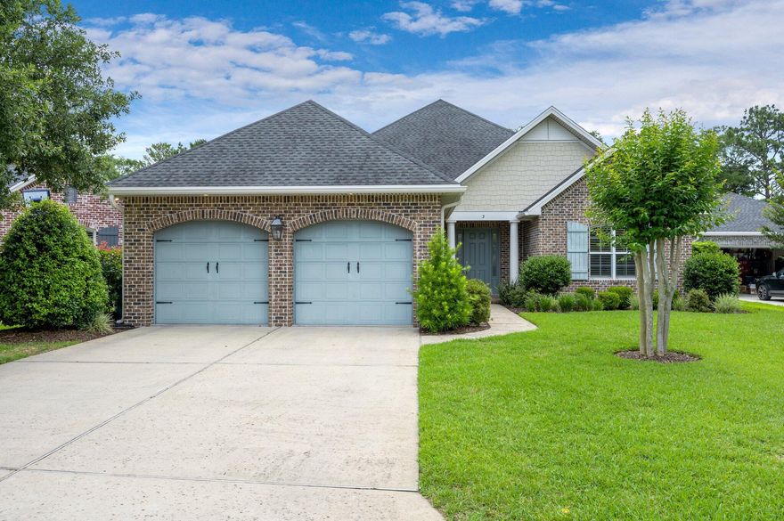 This charming 2,703 sf all brick 4 bedroom 3 bath home is located in the family friendly Stables of Rocky Bayou neighborhood. Built in 2014 by Huff Homes, this beautiful home is completely move in ready featuring tall 10 foot ceilings and 8 foot doors through out, crown molding,  recessed lighting, real hard wood floors and a central vac system.  The spacious kitchen with island with has marble countertops, a tile backsplash and all stainless steel appliances, including a gas range.  Right off the kitchen step into the comfortably heated and cooled sun room overlooking the nicely sodded and completely fenced in private back yard.  This modern home has nice oversized closets with built in shelving as well as a bonus desk space tucked into the hall by the laundry room.