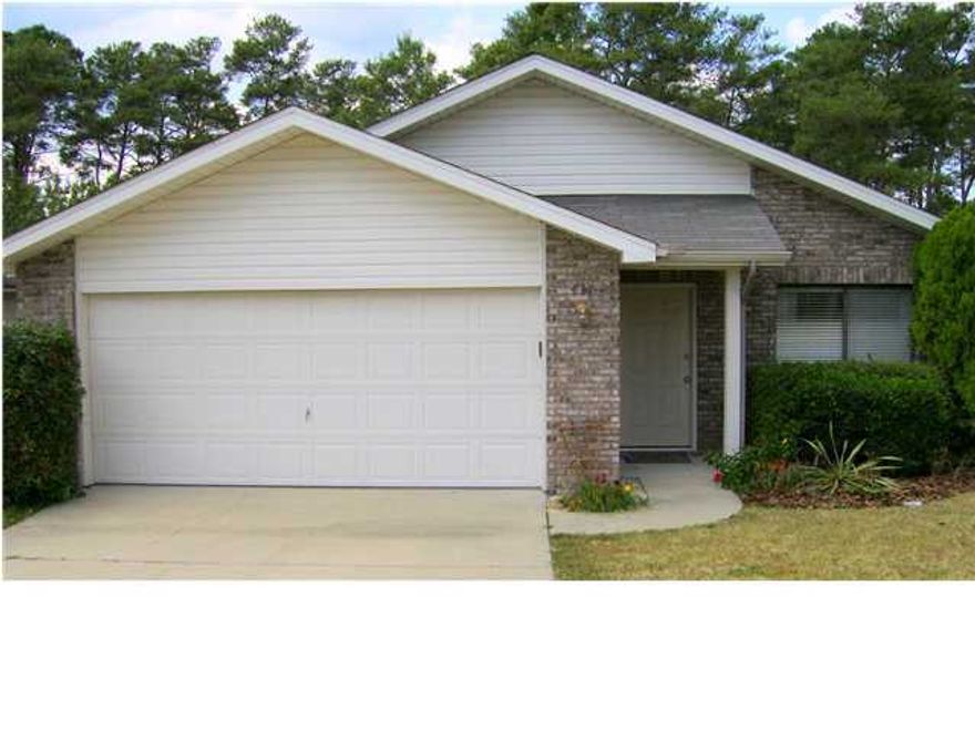 Nice open floor plan, high ceilings, spacious kitchen  with gas stove, lots of cabinets. Master bedroom has walk in closet. 2-car garage with pull down stairs for extra storage. Large fenced back yard with 9x12 open deck that is plumbed with gas hook up. Home has all appliances including washer and gas dryer(both non-warranted). This home backs up to a natural greenbelt. Owners will consider a pet with a non refundable pet fee. Any pet must be spayed/neutered, housebroken and current on all shots.  NO smoking. Any person 18 years old or older must complete separate applications and pay separate application fees. Tenants required to carry Renter's Liability Insurance.