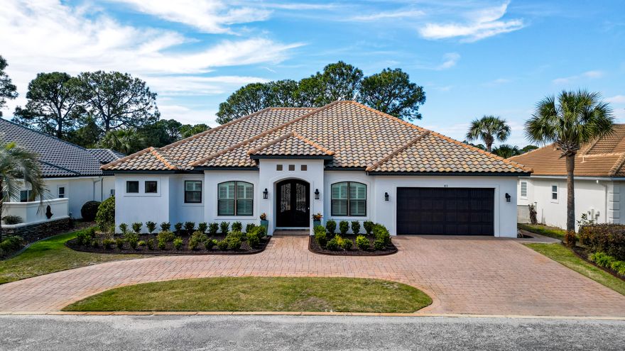 Simply a ''Gotta Have It Home''! Welcome to luxury redefined in the prestigious gated Community of Beautiful Emerald Bay! Nestled on the 17th hole of the renowned Emerald Bay Golf Course, this stunning 3 bedroom plus Den, 3-bathroom estate spans 2,778 sq. ft. offering the perfect blend of comfort, style, and breathtaking views. Click on the pictures & video to discover the ''Open Concept'' living space that showcases two waterfall countertops with pebbled fronts, a chef's kitchen, and exquisite finishes that elevate the home's sophisticated charm. Bring the outdoors in with the triple slider door seamlessly flowing out to the fully screened-in back patio, saltwater pool, hot tub & summer kitchen-a true outdoor oasis! Don't delay...come see it today...make it yours & love it forever!