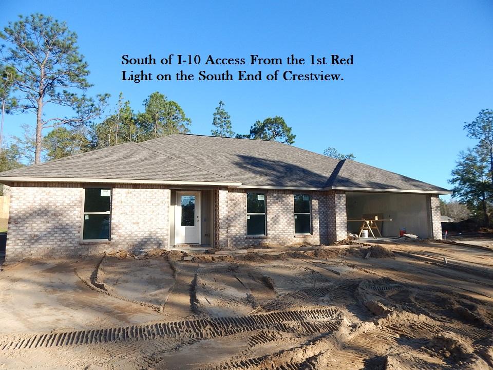 SOUTH OF I-10, Turn Right at the 1st Red Light to access the subdivision! Be the 1st to live in this Low Maintenance BRICK HOME Built by a VA REGISTERED BUILDER! Extended A/C Warranty INCLUDED. Great Open Floor Plan & Soaring Ceilings in the Main Living Area. The Kitchen is open to the Living Room and will Feature Modern Cabinets, Beautiful Counter-Tops, & Large Pantry. Master Suite with Double Vanity, Large Walk-in Closet, & Private Water Closet. The HUGE FLEX ROOM in addition to the 3 bedrooms. There is a spacious Indoor Laundry Room, SPLIT FLOOR PLAN! Click More. High Eff. Heat Pump and Upgraded Maniblock Plumbing System. Buyer to verify schools. Measurements were taken from the floor plan and the buyer should satisfy themselves as changes can occur during the construction process. Lot measurements were taken from the plot plan or property appraiser site and will need to be verified by the final survey.