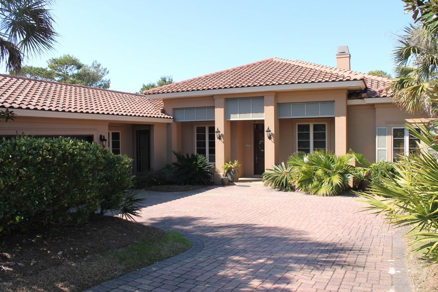 Immaculate one story home in the 30A gated community of BellaMar at Gulf Place. Perfect community for primary or second home as short term rentals are prohibited. This exclusive community sits adjacent to the gulf, directly across from the Santa Rosa Golf & Beach Club. Enjoy easy access from your home to the beautiful beaches and fantastic golfing that 30A has to offer. This home features 3 BR, 3 Baths and a bonus room that can be used as a fourth bedroom. Enjoy the open living area inside leading to the expansive covered porch for the nature lover. Concrete barrel tiled roof, loads of tile flooring, granite countertops, separate his and hers master bathroom sinks and excellent maintenance of the home are some of the highlights for the discerning buyer who wants to reside on 30A. With a