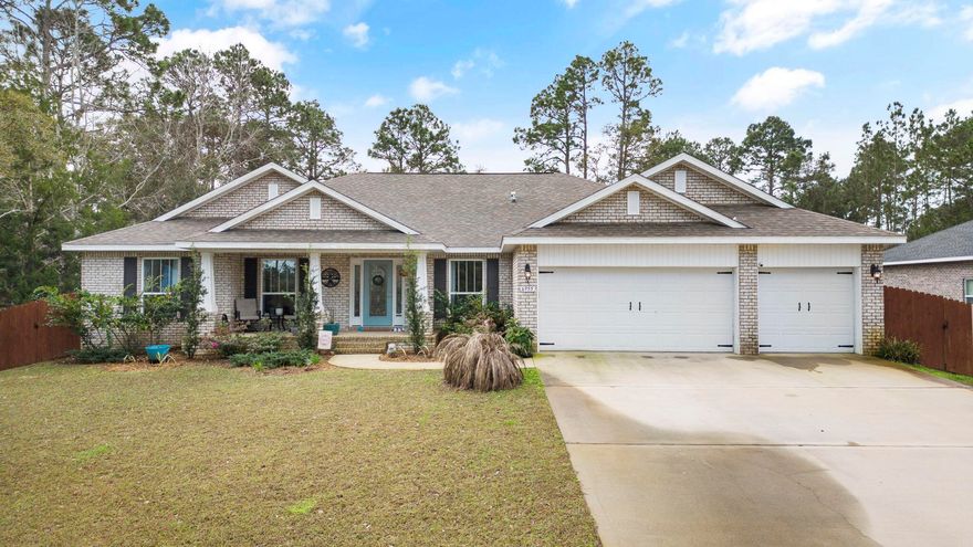 Welcome to this immaculately well kept 4 bedroom, 3 bath home that is located on half an acre in the highly sought after Holley by the Sea neighborhood . This spacious home has a three-car garage, large back yard, firepit, and a large shed built on property. This 2019 home has a open kitchen with bar seating as well as a large island perfect for entertaining. As you walk through french doors into the master, you will be greeted by two walk in closets and an oversized tiled shower with two shower heads. You can also find other amazing features such as a split floor plan, upgraded LVP throughout, upgraded white cabinets, upgraded kitchen sink, upgraded light fixtures in the dining, breakfast nook and master bath, spacious walk-in pantry as well as a bathroom that leads to the exterior of