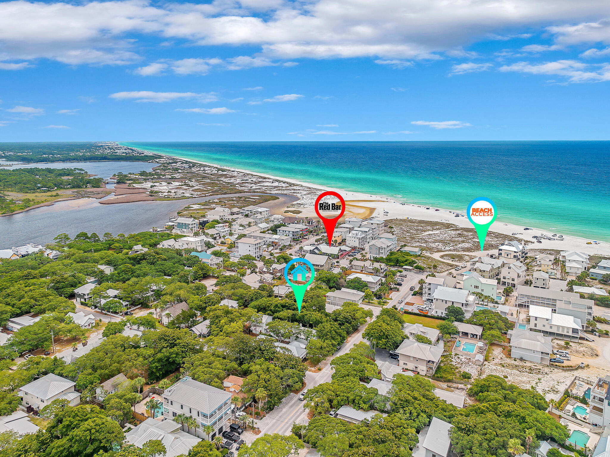 Build your dream beach bungalow under the shade of mature southern magnolias and sand live oaks on this level, dry lot in the free-spirited historic town of Grayton Beach, Florida - consistently ranked in the top 10 beaches of the world! Positioned within comfortable walking distance of Scenic 30A's most iconic restaurant, The Red Bar, and the pearl-white sand and turquoise water of the Gulf of Mexico, this lot also features deeded alley ingress, which provides the ability to construct your driveway and garage on the back of the property. Enjoy easy access to the boat launch and apply for a permit to drive on the beach! Call now as this is the only opportunity to get a lot where residents have adopted the slogan, 'Grayton Beach: Nice Dogs, Strange People.' Topographical survey available.