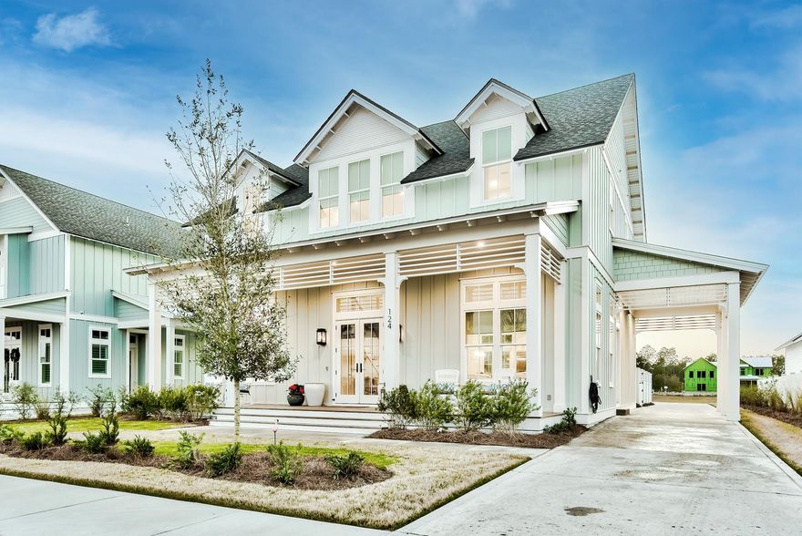 CURRENTLY UNDER CONTRACT, ACCEPTING BACK UP OFFERS. Opportunity to live waterfront in the refined elegance of a Cole Construction home in Watersound Origins. This meticulously-designed home has been upgraded with incredible lighting, countless custom finishes and stunning details to include 12' ceilings throughout the main level, custom window shades & shiplap in all common areas. Experience pure splendor with a screened patio spanning the entire width of the home and a custom-designed heated, private pool and spa to relax. Additional upgrades to include an extended kitchen island with undercounter wine fridge and 3' of Boosblock wood counter, stylish and functional cabinetry for endless storage in the laundry and seamless design of built-ins under the dormers completing upstairs bedrooms.