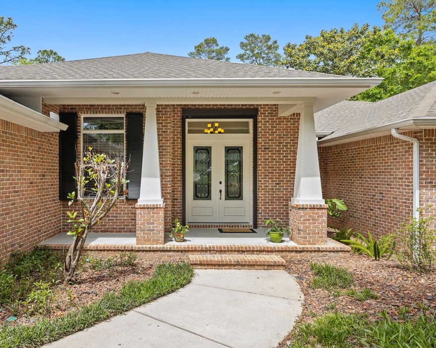 Check out this beautiful custom home built in 2011 by James Taylor. The single owner home is nestled into a peaceful cul-de-sac in the sought after neighborhood Swift Creek. Walking in you will find an office located off the foyer with tall ceilings. From the foyer you walk into a gorgeous open concept kitchen, dining, and living area. The entire interior of the home was recently painted. It has a split floor plan with the primary bedroom off the back of the home with private pool access. The additional guest bedrooms and bath are on the front side of the home. Off the back is a screened in pool, spa, and outdoor kitchen. Whole home generator and water softener have been added by the owner for peace of mind.