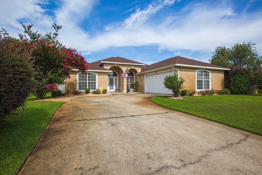 Rare custom home in gated community close to Hurlburt Field, Shopping and Dining.  Situated in a private gated community with a spacious floor plan. Enjoy your evenings soaking in the newly installed salt water pool.  This community has deeded water access to the sound. Home features ''New pool and roof''  This a must see home! Fourth bedroom is currently used as an office.  This home will not last long schedule your showing today.