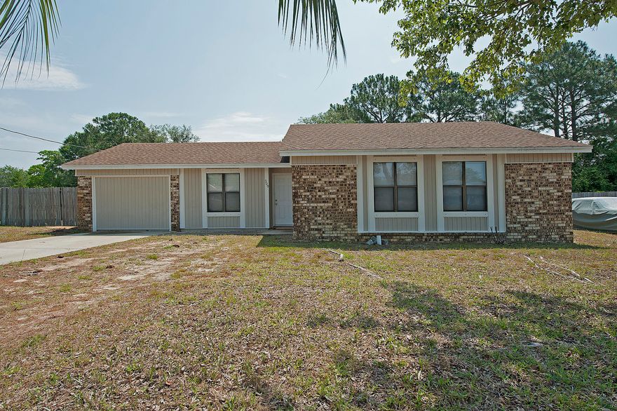 LOCATION! LOCATION! Don't miss out on this beautiful brick home just minutes from Hurlburt Field. Convenient to Walmart and Navarre Beach. Located on a large lot with plenty of room to add a pool. Home also features an enclosed heated and cooled garage that could easily be a playroom, entertainment room or an extra bedroom. DONT MISS OUT! Call today to schedule your showing! Buyer to verify all measurements.