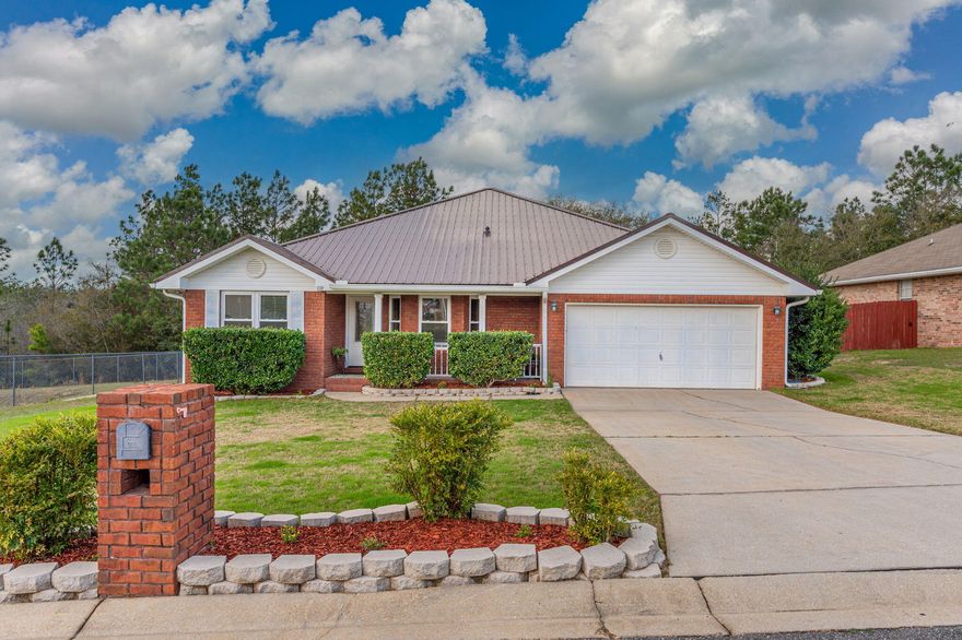 IMPROVED PRICE AND Seller will pay most closing costs on this All Around Champion takes high scores for pride of ownership, flowing floor plan & oh-so-extra touches, sure to please! This 4/2 has a 2021 metal roof with gutters, HVAC 2016, all windows and doors replaced 2022...these all lend to premium energy efficiency and favor with insurance rates! New dishwasher and fridge, nice additions to the island kitchen too. Pool party ideas come naturally with this proud-to-show back deck (with built-in bench swing) and sparkling pool. Yard has irrigation.  Call today to set up an appointment to see this lovely home!