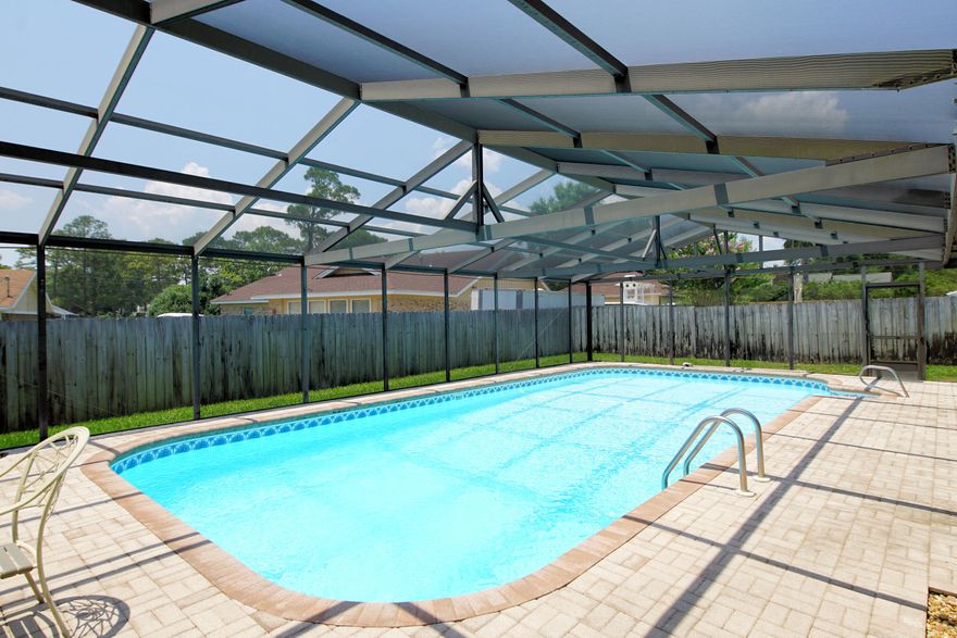 Fabulous pool home in the heart of Ft. Walton Beach that is conveniently located to the beaches with easy access to both bases as well as restaurants and shopping. This impressive home with an open concept has a large kitchen with granite counter tops and glass backsplash that flows into the great room and Florida room on one side and a separate dining room from the other side. The Florida room is insulated with windows that give a beautiful view of the screen enclosed pool ( 18 x 40) as well as open to the large family room with a wet bar at one end room. Upon entering the foyer of the home its flows around to the living room and family room from either side. The master bedroom is a nice size that opens up to the pool area. There is a separate walk in closet with master bath