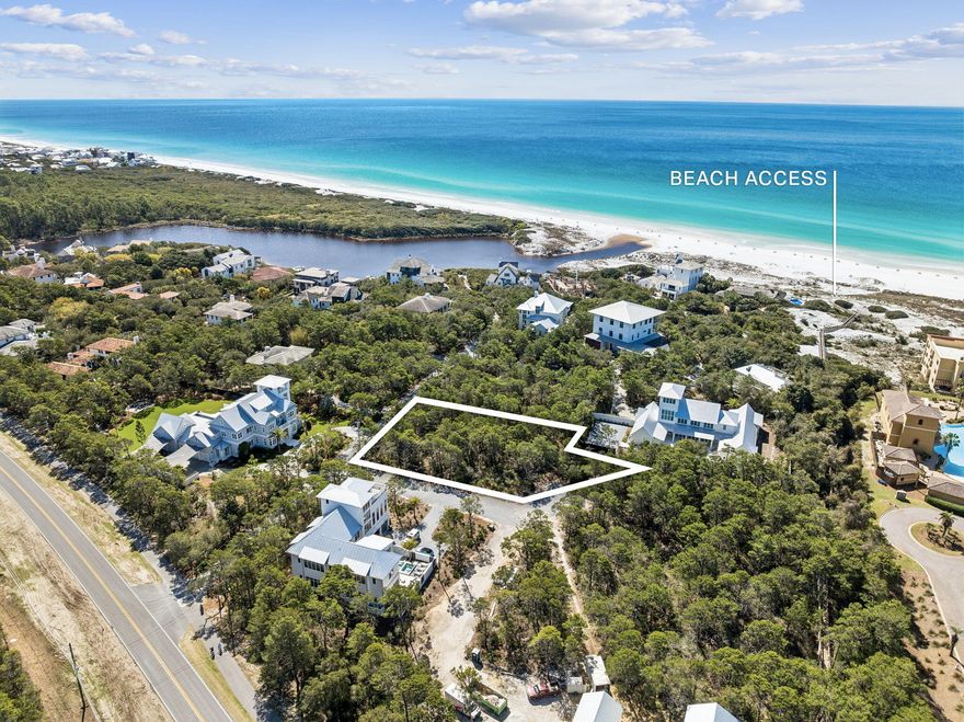 Welcome to Bannerman Beach Estates; one of the most sought after communities along the Gulf Coast. This lot is one of the last remaining vacant parcels in this low density community. Bannerman offers a unique opportunity to reside in a gated rental restricted community with private beach and lake access. The lots here are the largest sized single family residential zoned lots found south of 30A. There is an extremely low turnover rate in Bannerman with only a handful of homes changing hands over the last 10 years. The size of this lot will accommodate a true estate sized home. Bannerman is the destination when you want to stay on 30A, but you want space and privacy.