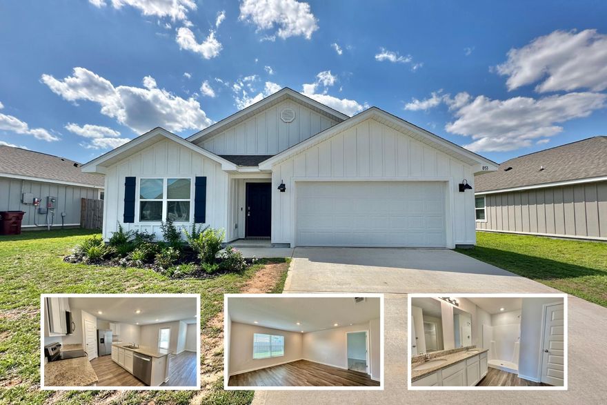 Available in June at Shoal River Landing! This 4 bed, 2 bath home features an open layout, covered patio, and 2-car garage. The kitchen includes stainless steel appliances, granite countertops, island bar, and pantry. Enjoy wood-look flooring, plush carpet in bedrooms, and a spacious primary suite with walk-in closet, double vanity, and large shower. Smart Home features included. Neighborhood amenities: community pool, cabana, sidewalks, and underground utilities. Convenient to Eglin AFB, beaches, and golf. AS IS washer/dryer. New photos coming soon. NO smoking. 600 minimum FICO credit score required in addition to meeting rental criteria. Pets allowed upon approval with a non-refundable pet fee. All applicants are required to complete an application on https://onefamilypropertyservices.petscreening.com/
regardless of if they own a pet or not. Applicants with an ESA are also required to complete the application.

This property is a part of a Homeowners Association and tenants will be required to adhere to certain rules and restrictions. If you have any questions, you may request to view the HOA Covenants prior to application.

** Fees Required once an application is approved include, but may not be limited to: Security Deposit, Non-Refundable Fees (cleaning and rekey), $20 Certified Mail Fee, and Pet Fees (when applicable).