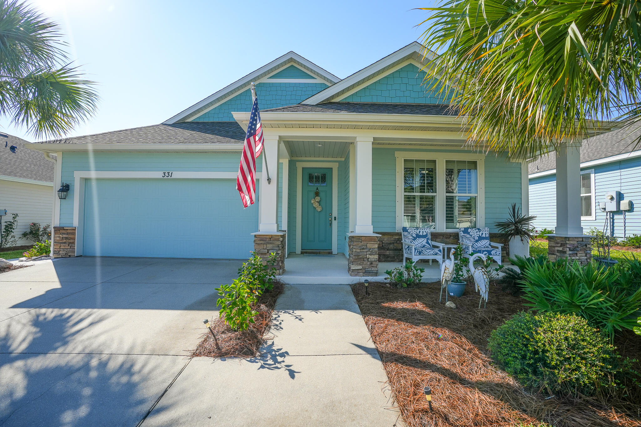 Stunning Samuel Taylor home on the highly sought-after West End of Panama City Beach, located in the Whisper Dunes neighborhood. This well-built 3 bedroom and 2-bathroom home offers 2x6 construction, with features including hurricane tie-downs, cold air returns, 8-ft doors, and has been upgraded with new LVP flooring, stylish lighting, and etched glass exterior doors for privacy and design. The backyard is a private oasis with a beautiful paver deck, a paver sidewalk leading to the front of the home, and a meticulously maintained garden and landscaping, perfect for relaxation. The HOA covers landscaping for a stress-free living experience. No short-term rentals allowed, making it ideal as a primary residence or second home. Great Community Pool!