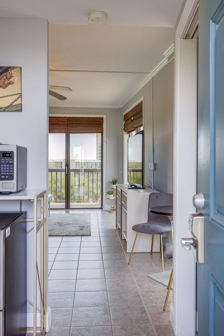 RARE Top Floor, End Unit with private Wraparound Balcony - indulgent Waterfront living on Santa Rosa Sound! Unit B401 is a lovely fresh contemporary one (king) bedroom condo; sleeps 4 (w/queen sleeper sofa).  Updated in 2021. Currently never rented but can be if desired.  Includes TWO Boat Slips assigned. ~ Boat Slip A-01 hosts a 50' boat - currently rented thru Jul 2022 (to be honored) and E-05 has a boat lift installed 3 yrs ago - but never used.  Marina repairs in progress; 2022 completion~Fully furnished (except few personal items and some artwork).  Turn-key ready.  Owner pays separate electric bill and insurance for ''walls-in'' coverage.  All other is included in HOA Fees (water, sewer, basic tv cable/ internet, trash groundskeeping, amenities, bldg pest control). [AS-IS Condition]