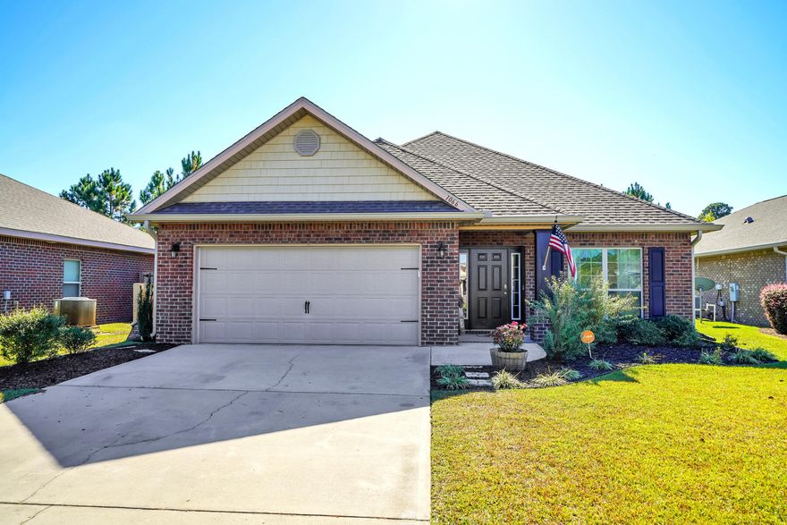 This beautifully maintained home in the desirable Driftwood Estates community offers a spacious, open floor plan with 3 bedrooms, 2 bathrooms, an office/flex room, and a 700 sq. ft. paver patio outdoor oasis.  The owner has made many upgrades including engineered hardwood in the master bedroom, new kitchen appliances, plush carpeting, and light fixtures.Buyer to verify all information.Text 850-830-2843 or 850-830-1229 for showing instructions.