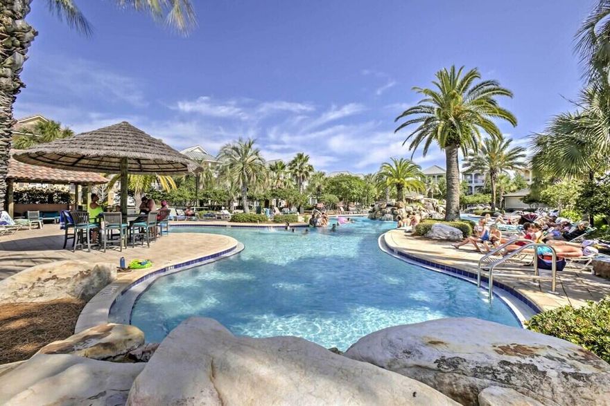 Welcome to the Sun Shack. This beautiful beach home is just steps to the pool and a few blocks to the beach. The Property comes fully furnished and rental ready. Newly installed premium luxury waterproof vinyl wood plank  flooring on the stairs and upstairs  complements the lovely decor. The first floor is all tile with new wood plank in the bedroom.  This is an investor's dream! The massive Lagoon Pool area is a major draw for vacationers, as well as the Seasonal free Beach transit and the location can't be beat, right in the heart of Destin near tons of shopping, dining and entertainment. This home is NOT in the Cobra flood Zone and is zoned X so no flood insurance is required and would be eligible for VA loans.