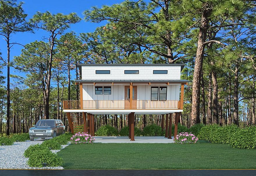 New Construction Home under 200,000! The only single family detached house on the market under $200,000. This house will feature vaulted ceilings, LVP throughout,shaker cabinets, Butcher block countertops, hardie siding, metal roof and much more. Located in North Santa Rosa beach you are a 5 minute Drive to The white sandy beach and 30a. The home is to be built on pilings so you have the functionality of the covered Space below enhancing your living Space. This house wont last long.