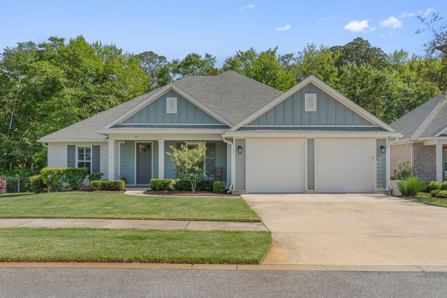 Beautiful Brick & Hardie Craftsman style move-in ready home located in a gem of a subdivision convenient to Eglin AFB. Split bedrm plan, open concept living areas & private backyard! Quartz countertops, upgraded appliances, whole house generator, water filtration system, plantation shutters, Spacious Master bedrm w/a fantastic bath: double vanities, large walk-in shower, & generous walk-in custom closet. Flex room at front of home (den/home office). Beds 2 & 3 have Jack & Jill bath w/double vanities. Bed 4 has private full bath. Home is energy efficient & low maintenance w/Rinnai gas water heater, open cell foam insulation, impact resistant windows, LVP flooring throughout. Garage: storage system & epoxy floor. Attached outside storage room. Buyer to verify all deemed important info.