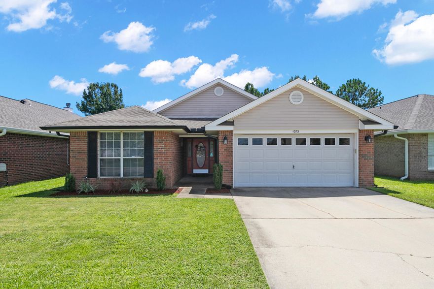 Looking to be near parks, shopping, restaurants and a golf course? Look no further than this gem of a home. Hardwood floors and fresh paint make this home bright and move-in ready. A split floor plan lends parents and children plenty of space, privacy, and quiet when needed. The spacious living room has vaulted ceilings, a wood burning fireplace, and a bonus office space. Storage will be no issue with 2 closets in the master bathroom and a soaking tub to relax in. The covered back patio is perfect for family night, and the large open floor plan invites entertaining. This home is conveniently close to all of your favorite spots and is ready to meet it's new owner!