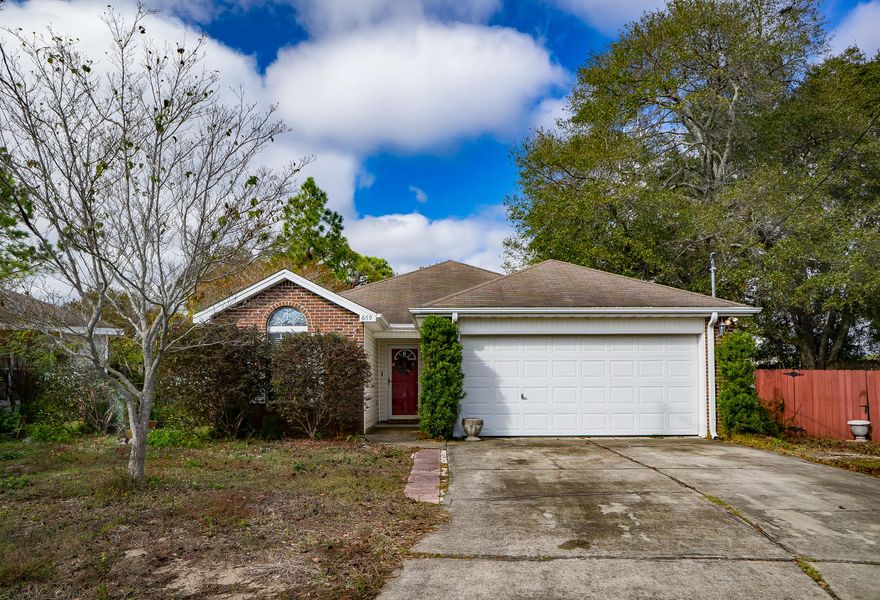 This home has terrific potential in the quiet Old Town subdivision located just minutes to Hurlburt, Eglin, shopping and the world's most beautiful beaches. Some upgrades have been completed, however some left for you to customize. Plenty of space for entertaining and comfortable for quiet evenings at home; split floor plan with vaulted ceilings. Galley kitchen with breakfast bar and lots of natural light. Covered back patio and privacy fenced, extra large backyard are just right for an afternoon bar-b-que and outside activities. A two-car garage and low maintenance vinyl siding make this the complete package! Buyer to verify all facts they deem important. Home being sold, as-is, with right to inspect. Termite Bond with FL Pest Control. Raised seal survey available see document section.