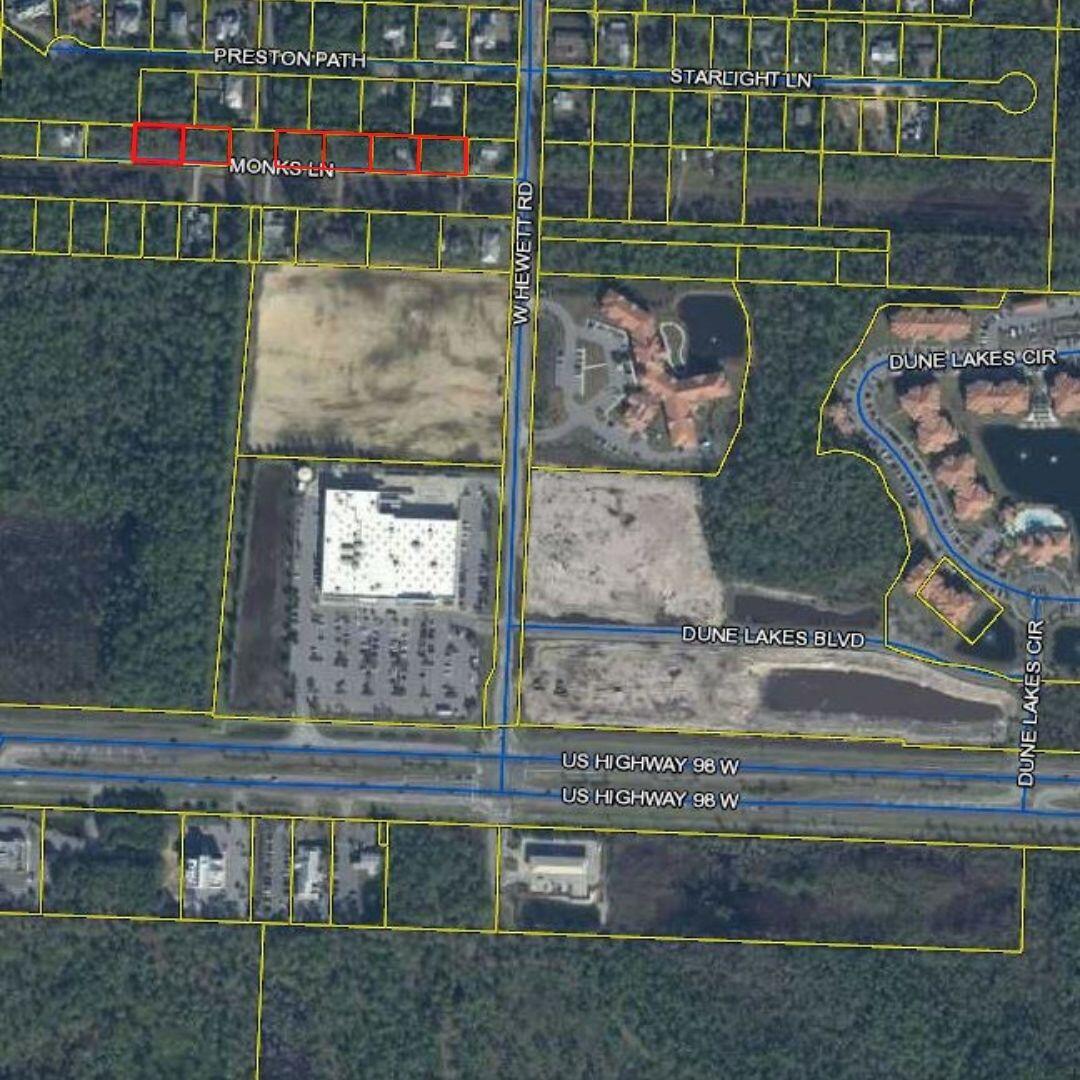 Attention!!!! Builders/Developer/Investors/Homeowners, this is the perfect location for a Single Family Home or Investment Rental home. Right behind Wal-Mart and the two Assisted Living Facilities with quick access to Hwy 30A and the beautiful white sand beaches of the Emerald Coast. The Lot has been mostly cleared. The Lot is located in Flood Zone X.