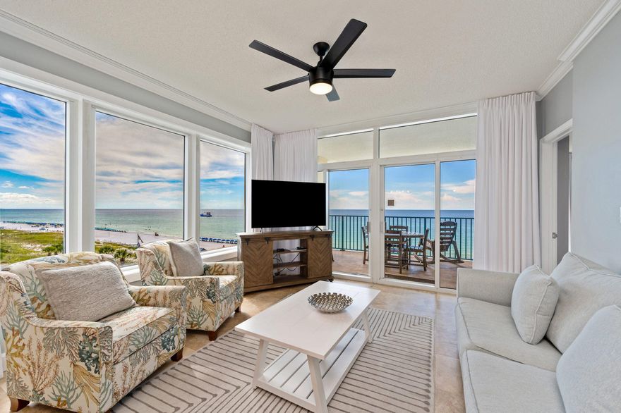 Wake up to the soothing melody of crashing waves and let the gentle lullaby of seagulls serenade you to sleep at night. This magnificent 3-bedroom, 3 bathroom condo, nestled directly on the pristine shores of the Gulf of Mexico, offers an unparalleled coastal living experience with breathtaking views of the renowned Emerald Coast.Boasting a spacious layout, this condo comfortably accommodates up to 8 people, making it the perfect retreat for families and groups of friends seeking a memorable beach getaway. Step out onto the private balcony, and be captivated by panoramic vistas of the azure Gulf waters stretching as far as the eye can see. Watch the sun paint the sky with vibrant hues during sunset, and revel in the tranquility of this idyllic setting.The fully equipped kitchen allows you to prepare delicious meals with ease, while a washer and dryer in the unit provide convenience for extended stays. Embrace the ultimate beachfront lifestyle, as this condo offers direct access to the sandy shoreline, placing sun, sand, and surf right at your doorstep. Explore the nearby restaurants and shops, immersing yourself in the vibrant coastal culture and savoring delectable local cuisine.Beyond its allure as a personal sanctuary, this condo presents a remarkable investment opportunity. In 2022 alone, it generated over $100,000 in rental income, a testament to its desirability as a sought-after vacation rental. With its prime location and irresistible views, this property is destined to remain a popular choice among discerning vacationers.Don't let this chance slip away - seize the opportunity to own a slice of paradise on the magnificent Emerald Coast. Whether you seek a serene haven for your own pleasure or a lucrative investment venture, this remarkable condo promises to exceed your expectations and deliver an extraordinary coastal living experience. The Milestone structural inspection has been completed on this property.