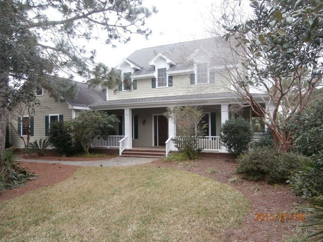 REO... Southern Style Lakefront Home in Kelly Plantation... This charming 4 Bd / 3 Ba home features large wrap around porch, formal living room & dining room, family room with gas fireplace & vaulted ceilings open to the large kitchen with casual dining area. The spacious kitchen features granite kitchen counter tops & breakfast bar. You'll enjoy views of the lake as well as the pool from the kitchen as well as family room. The master suite features has large walk in closet, bath with double vanities, walk in closet & garden tub. This home has so much more to offer!