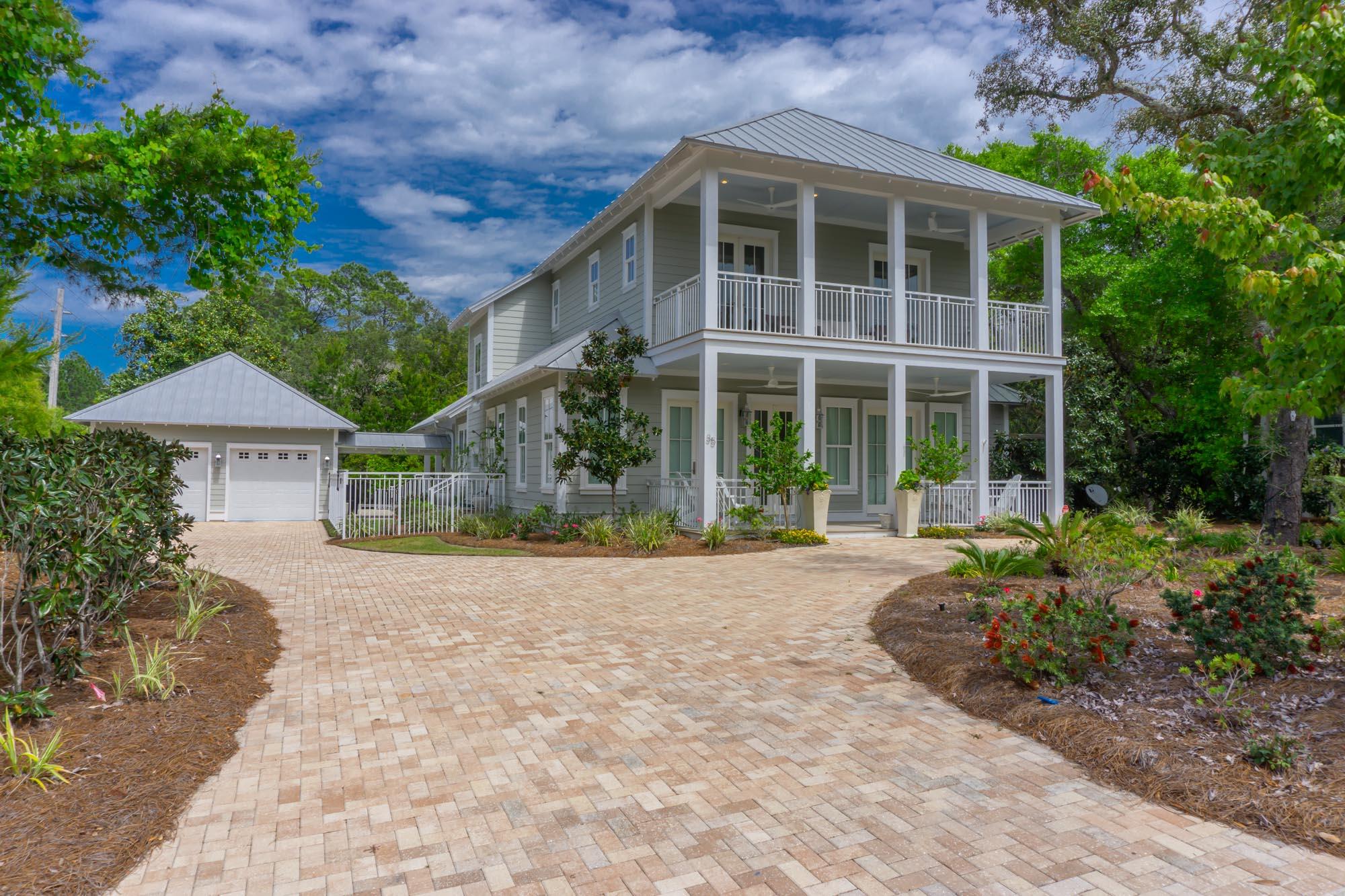 Dream house! Shiplap walls and scraped hardwood floors throughout this luxurious home create an unmatched comfortable elegance. An abundance of high windows and white paint invite in soft natural light for a peaceful, joy filled environment. Open living area from the kitchen to the dining and the living room. Each bedroom boasts a wall mounted television and a bathroom for privacy and convenience. A practical and fun built-in bunk room offers sleeping space for extra friends and children. Gourmet chefs will enjoy the kitchen appliances that include an over sized Subzero refrigerator that matches the cabinetry, a Thermador dishwasher and double gas stove and oven, a built in Dacor microwave, and a separate icemaker. Wine connoisseurs will delight in the refrigerated wine cellar.