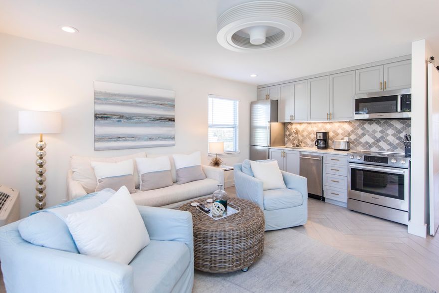 Inlet Sands is one of the few condo complexes south side of Hwy 30-A & Hwy 98 siting just a few feet from the Gulf of Mexico. Unit 206 is an end unit that has been fully renovated and updated. Ceramic tile flooring throughout, stainless steel appliances, tiled shower, washer/dryer. This is a beautiful unit, close to the gulf that will not last long.