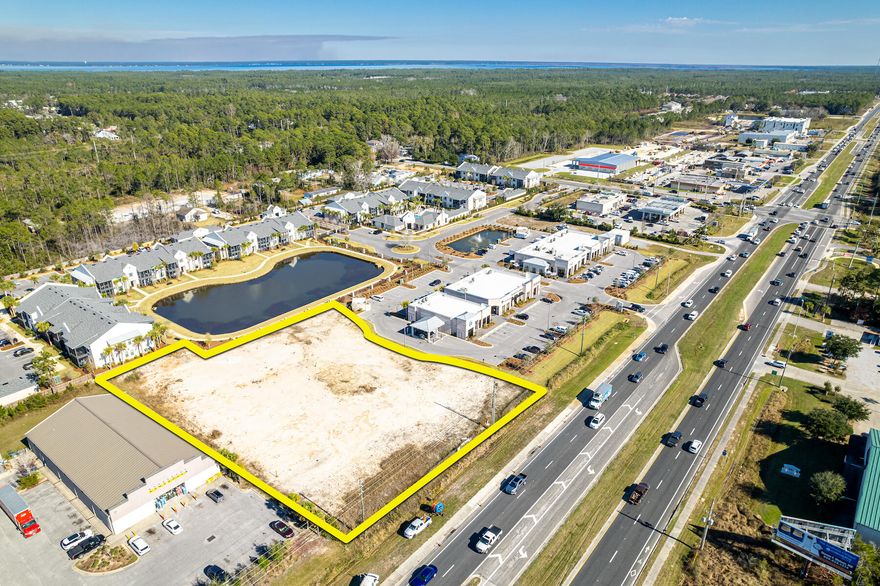 NOW OFFERED FOR LEASE ~ MLS 976624~ UNDER CONSTRUCTION ~ 11,132 SF Subdividable Building with Drive-Thru!  239' of Highway 98 frontage enjoying the benefits of an existing deceleration lane!  Rough-graded pad site maximizing buildable yield through its valuable offsite water retention system!  Currently, one of the most premier, vertical build-ready sites located in South Walton County, Florida. This 1.5-acre parcel, zoned Village Mixed Use, is identified on the uploaded plat as 'Parcel B' of the mixed-use development along Highway 98 in Santa Rosa Beach, Florida known as The Shops at 393, which offers access to the traffic light at CR 393 and Highway 98. This outparcel commands significant visibility from a traffic count of approximately +/-50,000 vehicles daily. The exceptional... developer has committed over $350,000.00 to the specific site's infrastructural improvements and soft development costs to obtain the existing development order, not to mention the likely 1+ year timeline to obtain most development orders anywhere in South Walton County!  This opportunity would cater well to the development of retail, medical, or professional office uses.  The synergistic retail venue is within +/-2 miles North from Scenic 30A at Gulf Place and its multitude of beach-front parks and beach walkovers.  Please inquire for further details.